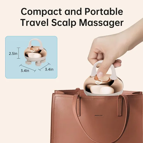 Miniatura 7 de COMFIER Masajeador de cuero cabelludo inalámbrico con 3 modos de amasado, regalos, masaje de cabeza impermeable con 8 garras para limpieza profunda