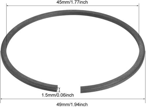 Miniatura 4 de uxcell Piezas de recambio del compresor de aire de la identificación 160.8 ft m OD del sistema del anillo del pistón del motor 154.2 ft m