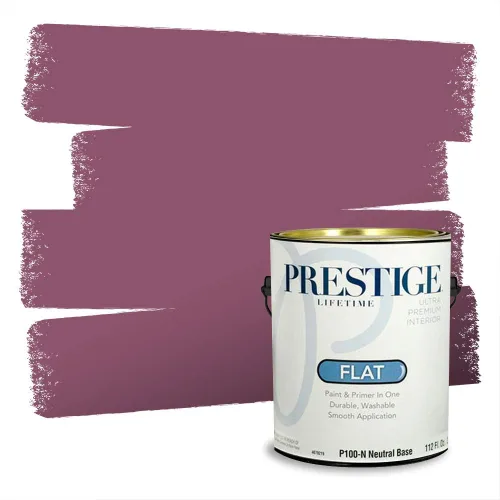 Miniatura 131 de Prestige Paints Pintura exterior e imprimación en uno, 1 galón, plano, coincidencia comparable de Valspar* Amber Rose*