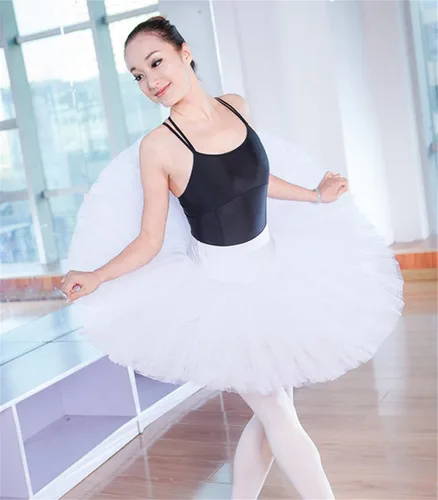 Miniatura 7 de WENDYWU Falda de tutú profesional de ballet de cisne para mujer falda de leotardo de alto rendimiento