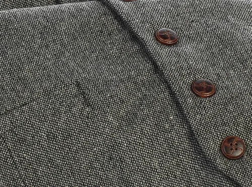 Miniatura 123 de Gioberti Chaleco de tweed formal de 6 botones para hombres