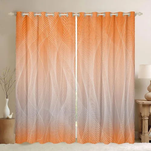 Miniatura 43 de jejeloiu Cortinas rojas y negras para dormitorio (2 paneles, 38 x 45 pulgadas) con líneas geométricas de rayas 30% a 50% cortinas opacas para niños