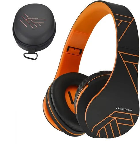 Miniatura 17 de PowerLocus - Audífonos Bluetooth sobre las orejas, auriculares inalámbricos plegables estéreo con cable y sin cable con micrófono incorporado, Micro