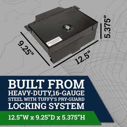 Miniatura 6 de Caja de seguridad de consola central Tuffy para RAM 1500/2500/3500 2019–2025, inserción de acero de calibre 16, cerradura anti-palanca, sin