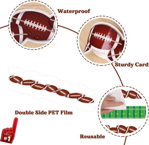 Miniatura 3 de Bordes de tablón de anuncios de fútbol de 70 pies, tiras cortadas con troquel para maestros de preescolar, aula, oficina, fiesta, hogar, escuela