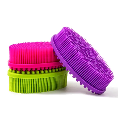 Miniatura 27 de Cepillo sensorial prémium para niños o autismo, limpiador corporal de silicona suave, 2 en 1, cepillos sensoriales para terapia ocupacional, esponja