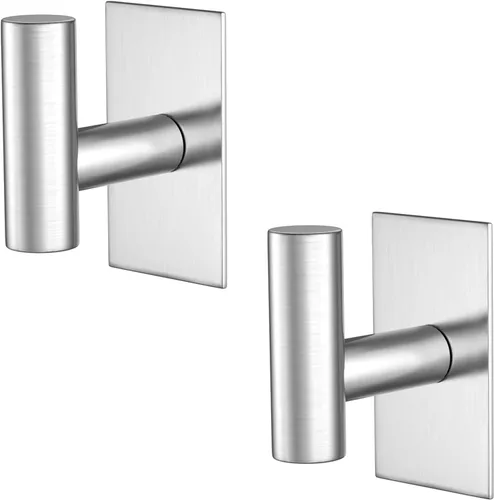 Miniatura 12 de PMMASTO Ganchos autoadhesivos para toallas, ganchos adhesivos resistentes para colgar abrigos de pared para colgar – Ganchos de ducha