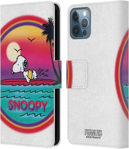 Miniatura 124 de Head Case Designs Funda de piel con licencia oficial de Peanuts Beach Surf Snoopy Boardwalk Airbrush compatible con Apple iPhone 11
