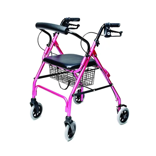 Miniatura 5 de Lumex Walkabout Lite Rollator – Andador rodante ligero de 14.5 lb. con asiento para personas mayores, Lavanda