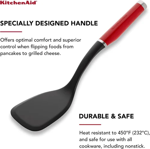 Miniatura 3 de KitchenAid KE015OHERA - Espátula corta de nylon Classic Empire Red