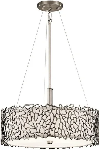 Miniatura 3 de Kichler 43349CLP Mini Colgante Coral Plata 1-Luz, Estaño Clásico