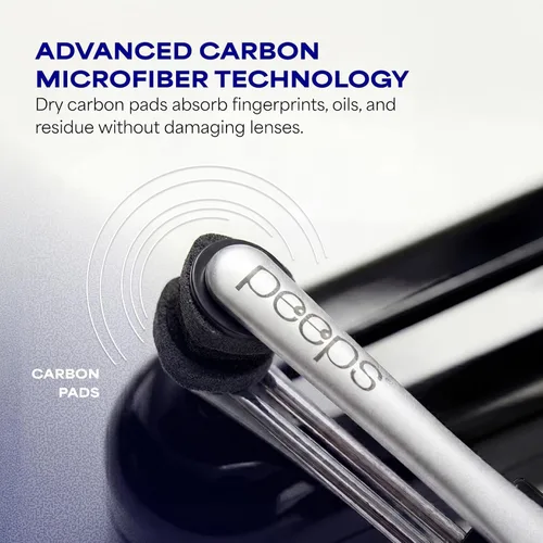 Miniatura 3 de Limpiador de lentes de gafas CarbonKlean Peeps - Tecnología de microfibra de carbono eficiente y duradera - Utilizado exclusivamente por la NASA