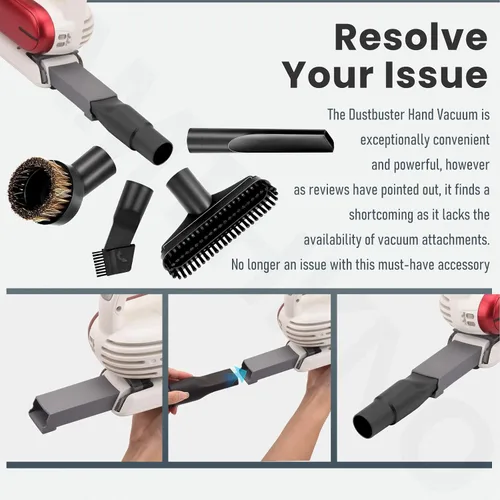 Miniatura 5 de Kit de adaptador universal de accesorios – Herramienta extensible para hendiduras, accesorios compatibles con BLACK+DECKER Dustbuster, se adapta a