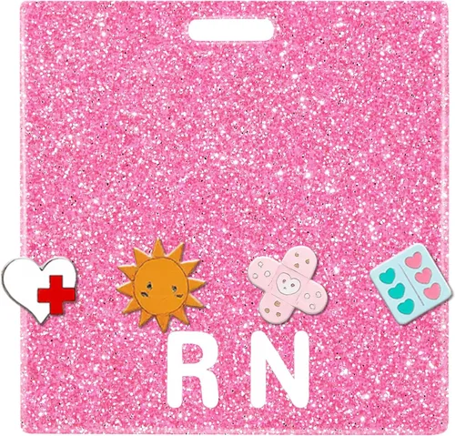 Miniatura 8 de Plifal RN Porta Insignia con Soporte de Tarjeta para Enfermera, Accesorios de Enfermería, Insignia de Enfermera Registrada Horizontal, Rn Rainbow