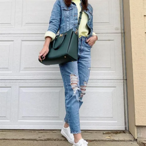 Miniatura 2 de Dasein Bolsos de mano para mujer, bolsos de mano con asa superior, bolsos de trabajo, bolsos de hombro con embrague a juego, juego de 2 piezas