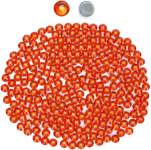 Miniatura 34 de Cristales negros redondos Hotfix de vidrio plano (SS12/3.2MM/1440pcs)