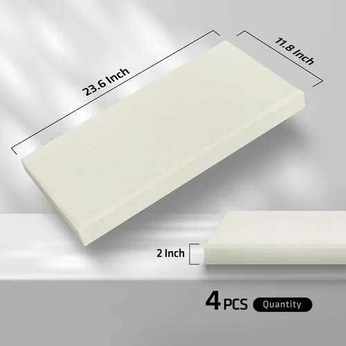 Miniatura 2 de UMIACOUSTICS 4 piezas de paneles acústicos para pared, paneles de tratamiento acústico para estudio de grabación de 2" de espesor, 23.6" x 11.8