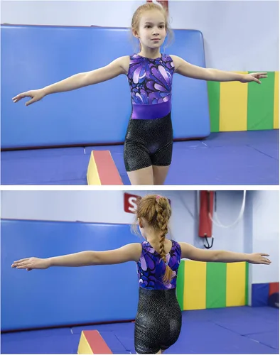Miniatura 5 de HOZIY Leotardos de gimnasia para niñas y niños, cinta de copo de nieve, azul, morado, rosa intenso brillante, Rosa encendido