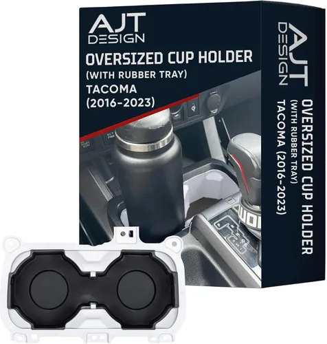 Miniatura 19 de AJT DESIGN Portavasos de gran tamaño con bandeja compatible con Toyota Tacoma 2016-2023 Se adapta a botellas de 3.65 pulgadas Organizador
