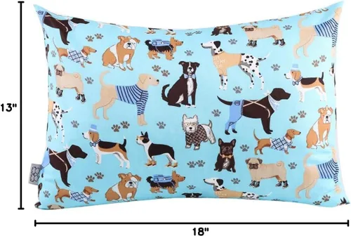 Miniatura 8 de Fundas de almohada para niños pequeños, paquete de 2 fundas de almohada que se adaptan a almohadas de 13 x 18 o 12 x 16 pulgadas, funda de almohada