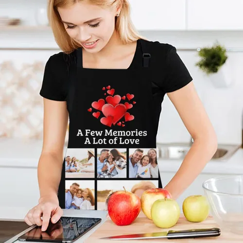 Miniatura 7 de EAQ Delantales personalizados para mujeres y hombres, delantales personalizados con foto personalizada para cocinar, servir, cafetería Delantal
