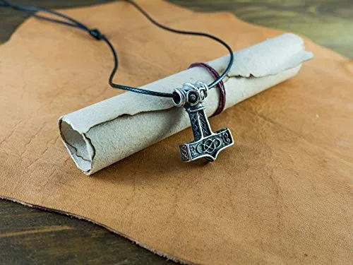 Miniatura 2 de Baldur Jewelry - 925 Sterling Silver Thors Hammer Necklace Pendant - Mjölnir Viking Norse Thor Hammer Pendant Viking Jewelry - Thor Necklace - Thor