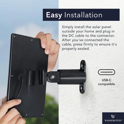 Miniatura 5 de Wasserstein - Panel solar compatible con batería de cámara Ring Spotlight y con batería totalmente nueva de cámara Ring Stick Up. Alimenta tu cámara