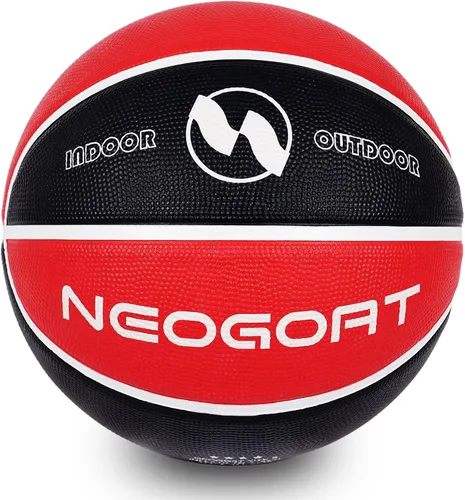 Miniatura 2 de Pelota de baloncesto para niños y jóvenes tamaño 4/5 25.5/27.5", Pelota de baloncesto de goma gruesa y duradera de alto rebote NEOGOAT tamaño 4/5