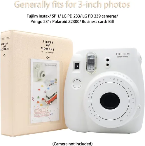 Miniatura 2 de Ablus - Álbum de fotos con 64 bolsillos para fotos instantáneas de cámaras Fujifilm Instax Mini 7s 8 8+ 9 25 26 50s 70 90 y letrero, pequeño