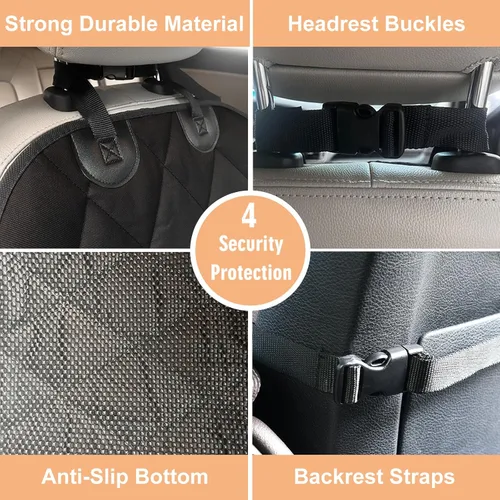 Miniatura 2 de Funda para asiento delantero de automóvil para perro, impermeable, a prueba de arañazos y antideslizante, duradera para asiento delantero