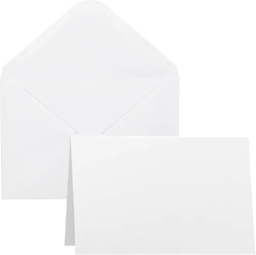 Miniatura 9 de Paquete de 50 tarjetas y sobres en blanco de 4 x 6, tarjetas de felicitación y sobres, tarjetas de felicitación en blanco marrones, cartulina