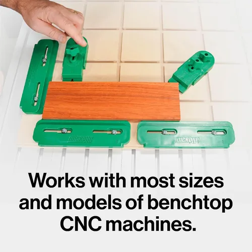 Miniatura 5 de MICROJIG Kit de sujeción CNC MatchFit, Abrazaderas de sujeción para carpintería, CN-P1234K11, Juego de 11 piezas, Verde