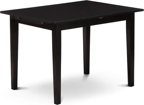 Miniatura 8 de East West Furniture NOVA5-BLK-W - Juego de muebles de comedor de 5 piezas, incluye una mesa de cocina rectangular con hojas de mariposa y 4 sillas