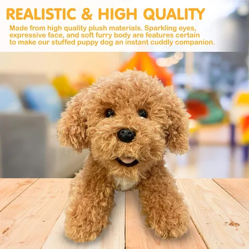 Miniatura 2 de Juguete de peluche súper suave para perros, cachorro de labrador, color crema, 13 pulgadas, ideal para niños y adultos, compañero de peluche