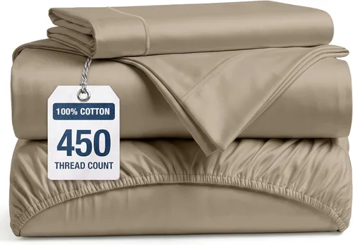 Miniatura 51 de LANE LINEN - Sábanas tamaño Split King para cama ajustable, 450 hilos, 100% algodón, 2 sábanas bajeras individuales XL, con bolsillo profundo