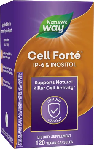 Nature's Way Cell Forté IP-6 & Inositol Suplemento de apoyo inmunológico con calcio, fósforo y magnesio*, sin gluten, vegano, 120 cápsulas (el