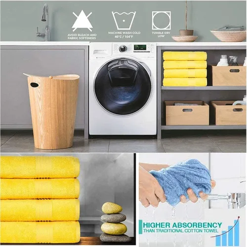 Miniatura 7 de Lchkrep Toallas de mano de baño (14 x 30 pulgadas), toalla de mano de algodón suave súper suave altamente absorbente para baño, manos, cara