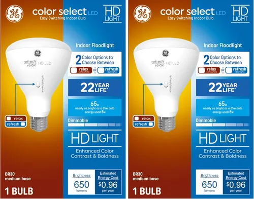 Miniatura 7 de GE Color Select - Bombillas LED de repuesto de 100 W, A19 de uso general (paquete de 2)