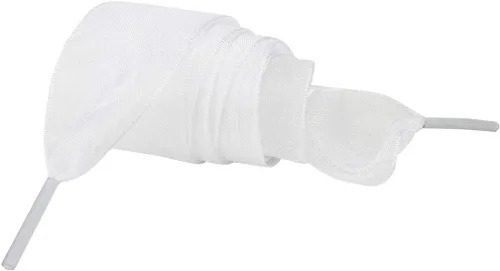 Miniatura 3 de Allegra K 2 pares de cordones planos de hilo de nieve de 1.0in de ancho transparentes para zapatos deportivos, Nieve