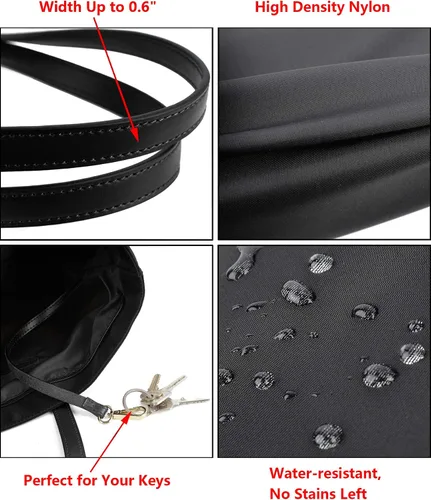 Miniatura 5 de YALUXE Bolso de mano para mujer, bolso de hombro de nailon de cuero para mujer, bolso de trabajo de gran capacidad, bolso imprescindible
