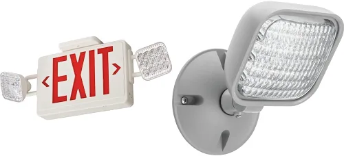 Miniatura 8 de Lithonia Lighting ECRG BasicsTM - Combo de luz de emergencia/salida y luz de emergencia LED cuántica, prueba manual, 220 lúmenes
