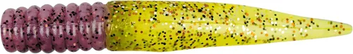 Miniatura 34 de Bobby Garland Slab Slay'R Señuelo de pesca de plástico suave para crappie, equipo de pesca y accesorios, 2 pulgadas, Chartreuse Silver Chartreuse