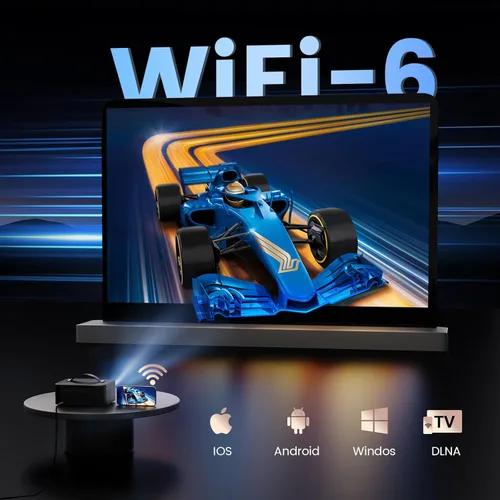 Miniatura 8 de [Aplicaciones con licencia oficial] Proyector para exteriores 4K con Wifi6 y Bluetooth, sistema operativo Smart TV y audio DoIby, proyector portátil