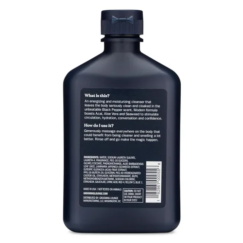 Miniatura 7 de Grooming Lounge Our Best Smeller Body Wash - Exfoliante de ducha hidratante y aclarante de viaje, fragancia fresca, clásica, suave de acai, aloe