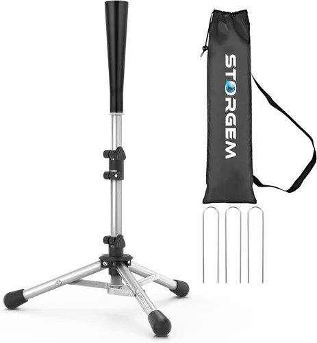 Miniatura 11 de Storgem Baseball and Softball Tee,Batting Tee for Kids,Baseball Tees for Hitting,T Ball Training Stand,Easy Height Adjustment Naranja