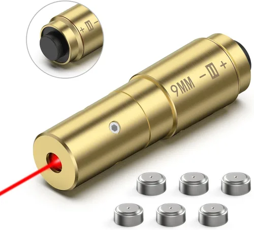 Miniatura 8 de Feyachi Láser de avistamiento de calibre .223 0.219 in/0.354 in Red Dot Laser Boresighter para pistola pistola con interruptor de cola incluido Latón