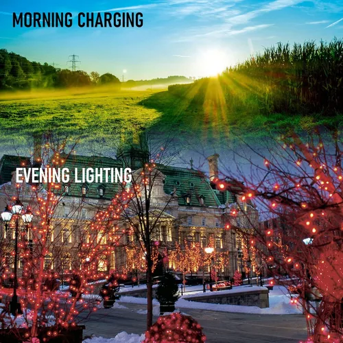 Miniatura 3 de Dazzle Bright Paquete de 2 tiras solares de Navidad rojas de 400 LED de 132 pies para exteriores, funciona con energía solar con 8 modos de luces