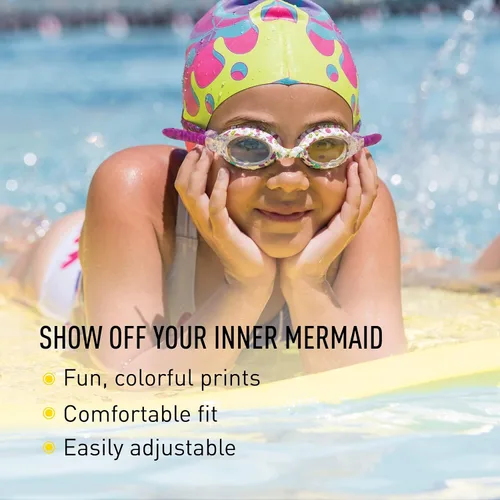 Miniatura 3 de FINIS Gafas de natación de sirena para niños de 4 a 10 años - Protección UV - Lentes antivaho - Ajuste de silicona suave