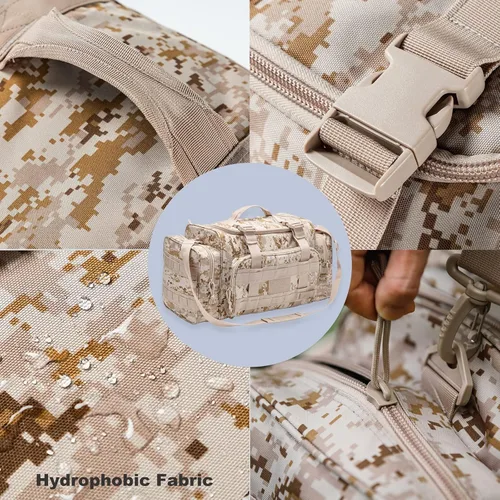 Miniatura 7 de AB Tactical Series Duffle Bag Gym Travel Senderismo y Trekking Bolsa de deportes Bolsa de caza y pesca, Desert Digi Camuflaje 2, Bolsa de lona