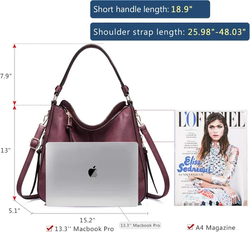 Miniatura 3 de Bolsos de mano para mujer diseño grande bolso tipo hobo de piel sintética